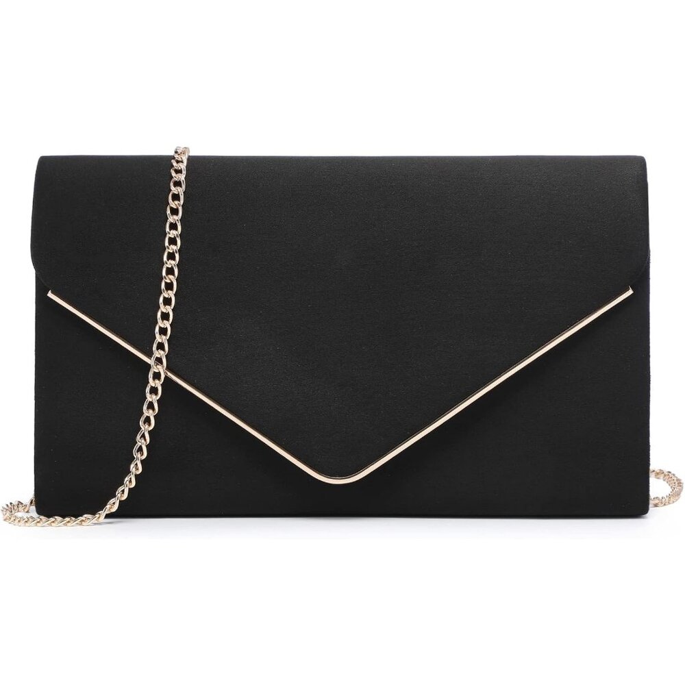 ⚡ Women's Black Evening  Formal Party‎ Wedding Cocktail Velvet Clutches Bag
